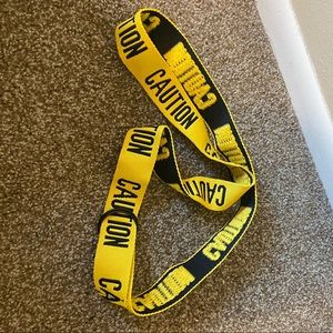 Caution tape look belt